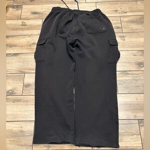 Vintage Y2K AND1 Baggy Black Cargo Sweatpants Size XL 29 Inch Inseam